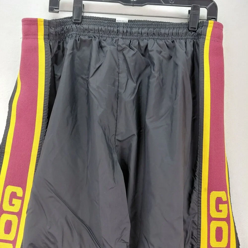 VTG Minnesota Gopher Zubaz Track Sweatpants Men L Black Nylon Spellout Ankle Zip - Picture 4 of 11